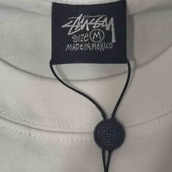 Stüssy Classic Logo Tee White Size M NWT - Picture 3 of 6